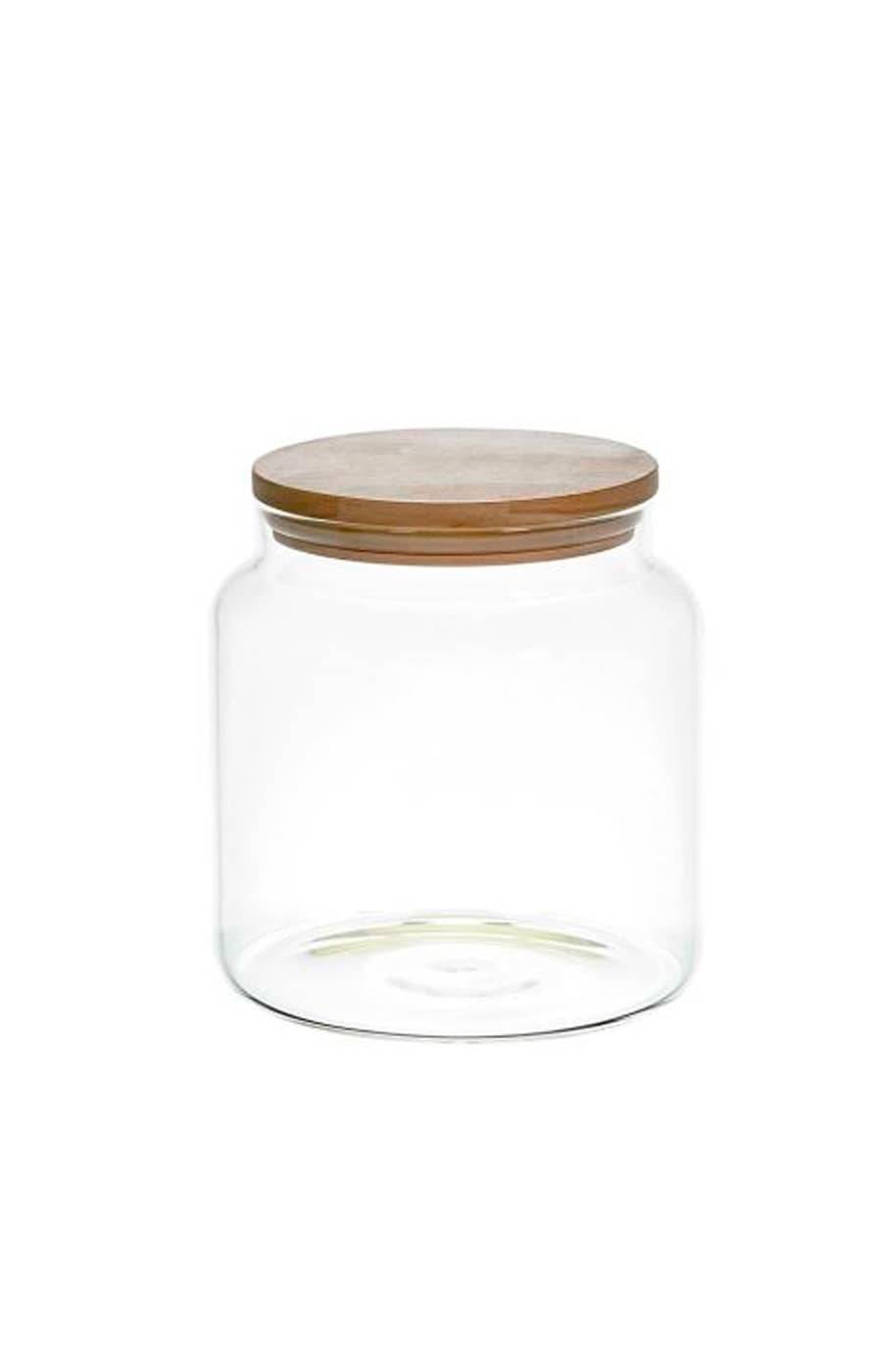 Round Glass Wide Mouth Closed Terrarium Jar - Medium